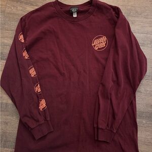 Gildan Men's Maroon Long Sleeve Tee